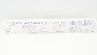 BD 382533 Insyte Autoguard BC Shielded IV Cath. 20Ga x 1.00inch (x)